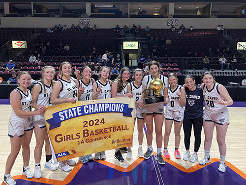 Girls basketball team - 2024 1A conference state champions
